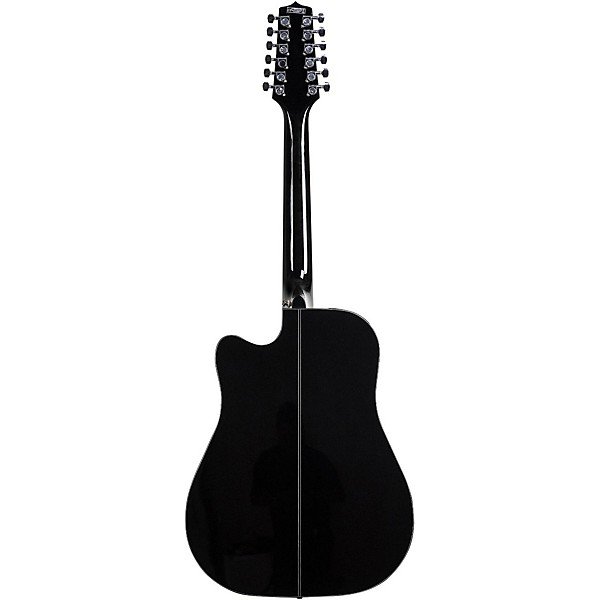 Takamine G Series GD30CE-12 Dreadnought 12-String Acoustic-Electric Guitar Black - Image 4