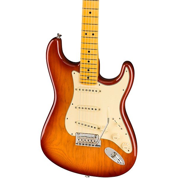 Fender American Professional II Roasted Pine Stratocaster Maple Fingerboard Electric Guitar Sienna Sunburst - Image 5