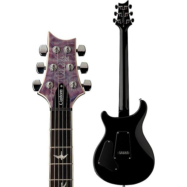 PRS SE Custom 24 Quilted Carved Top With Ebony Fingerboard Electric Guitar Violet - Image 4