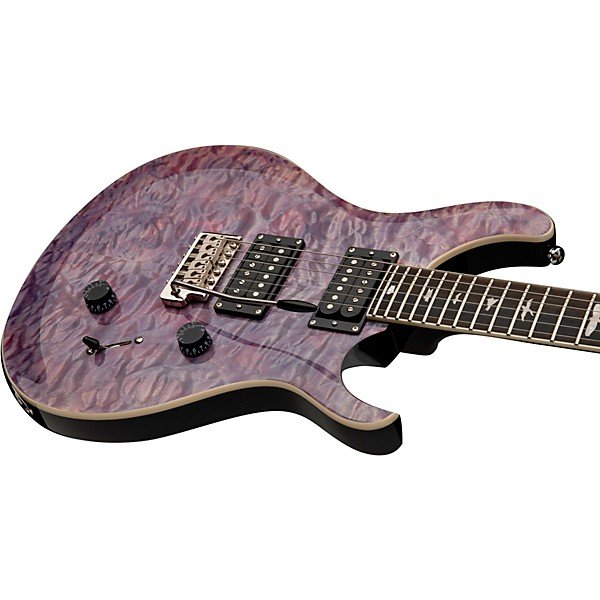 PRS SE Custom 24 Quilted Carved Top With Ebony Fingerboard Electric Guitar Violet - Image 6
