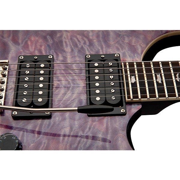PRS SE Custom 24 Quilted Carved Top With Ebony Fingerboard Electric Guitar Violet - Image 8