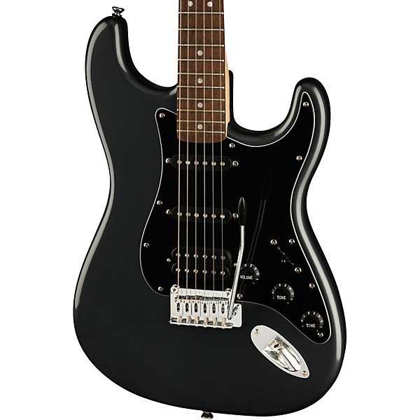 Squier Affinity Series Stratocaster HSS Electric Guitar Pack With Fender Frontman 15G Amp Charcoal Frost Metallic - Image 6