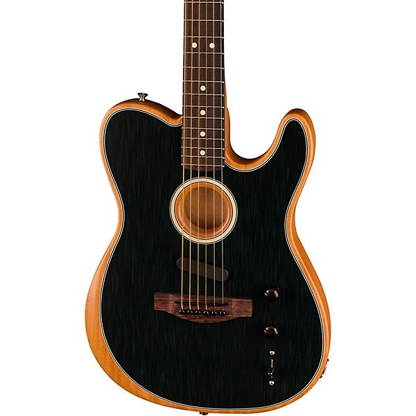 Fender Acoustasonic Player Telecaster Acoustic-Electric Guitar Brushed Black - Image 5