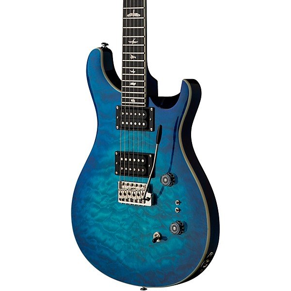 PRS SE Custom 24-08 Quilt Package Electric Guitar Lake Blue - Image 5